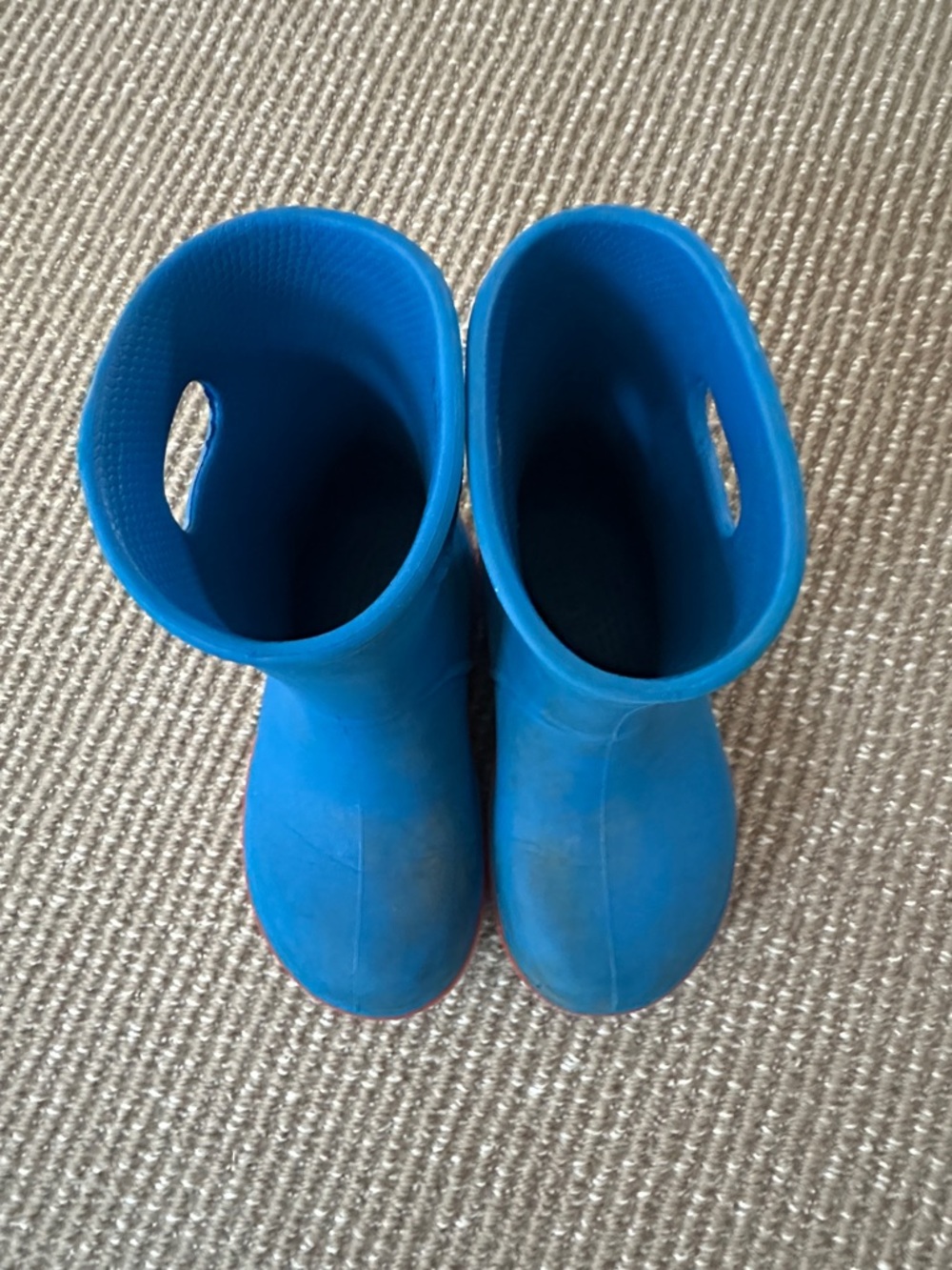 CROCS Kids Bright Blue Pull-Handle Rain Boots